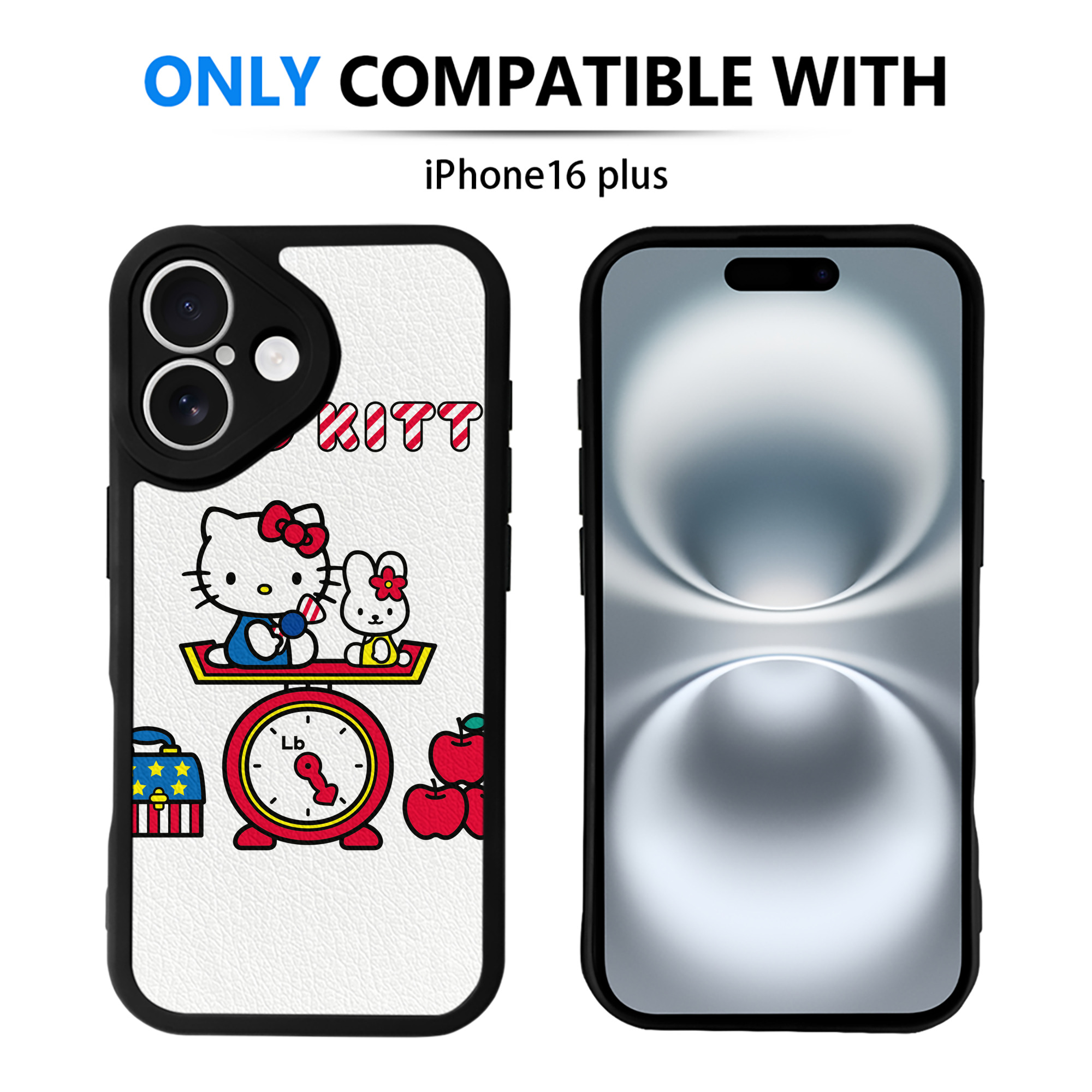 （画像用） Hello Kitty ハローキティ 【iPhone 16シリーズ対応】シリコンスマホケース（レザー調） 材質：シリコン